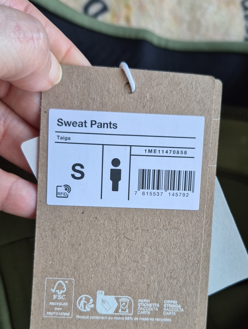 NWT On Running Taiga Sweat Pants Men Size Small Green Soft Joggers - Picture 3 of 13